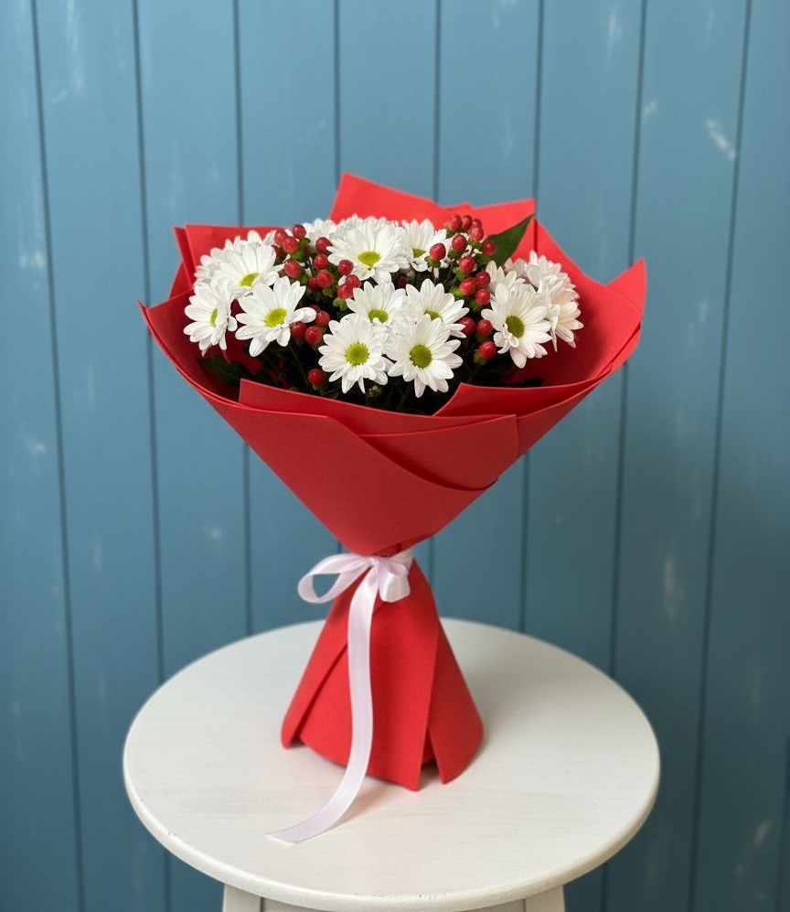 Букет цветов из: Хризантемы в Поддорье