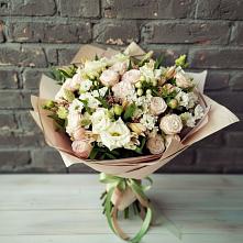 Букет цветов из:  Альстромерии, Розы и Хризантемы #REPLACE_PRED# Поддорье