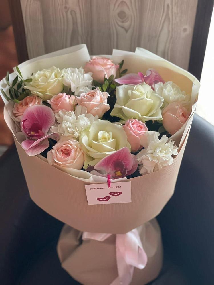 Букет цветов из: Орхидеи, Розы и Гвоздики в Поддорье