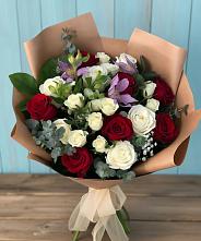 Букет цветов из:  Розы и Альстромерии #REPLACE_PRED# Поддорье