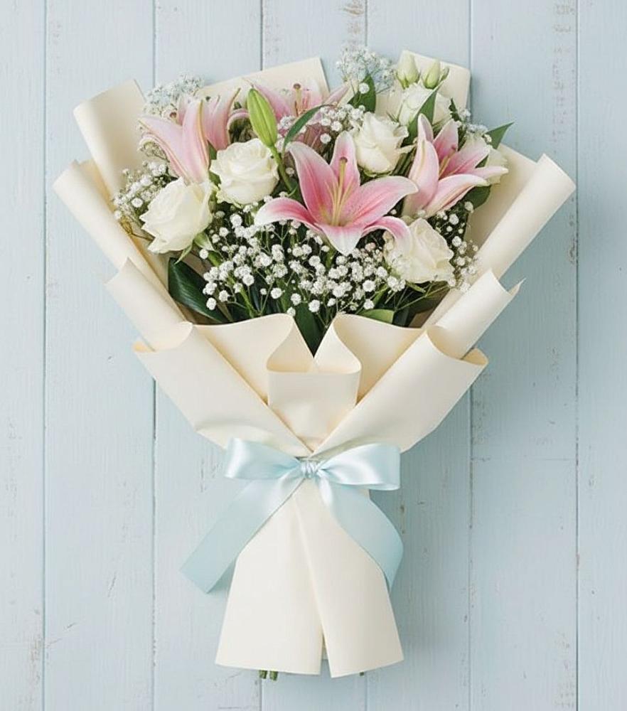 Букет цветов из: Лилии в Поддорье