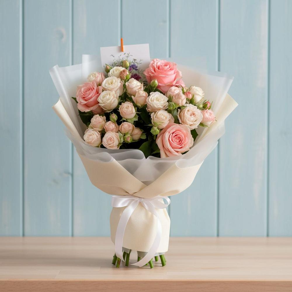 Букет цветов из: Розы в Поддорье