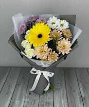 Букет цветов из:  Розы, Герберы и Хризантемы #REPLACE_PRED# Поддорье