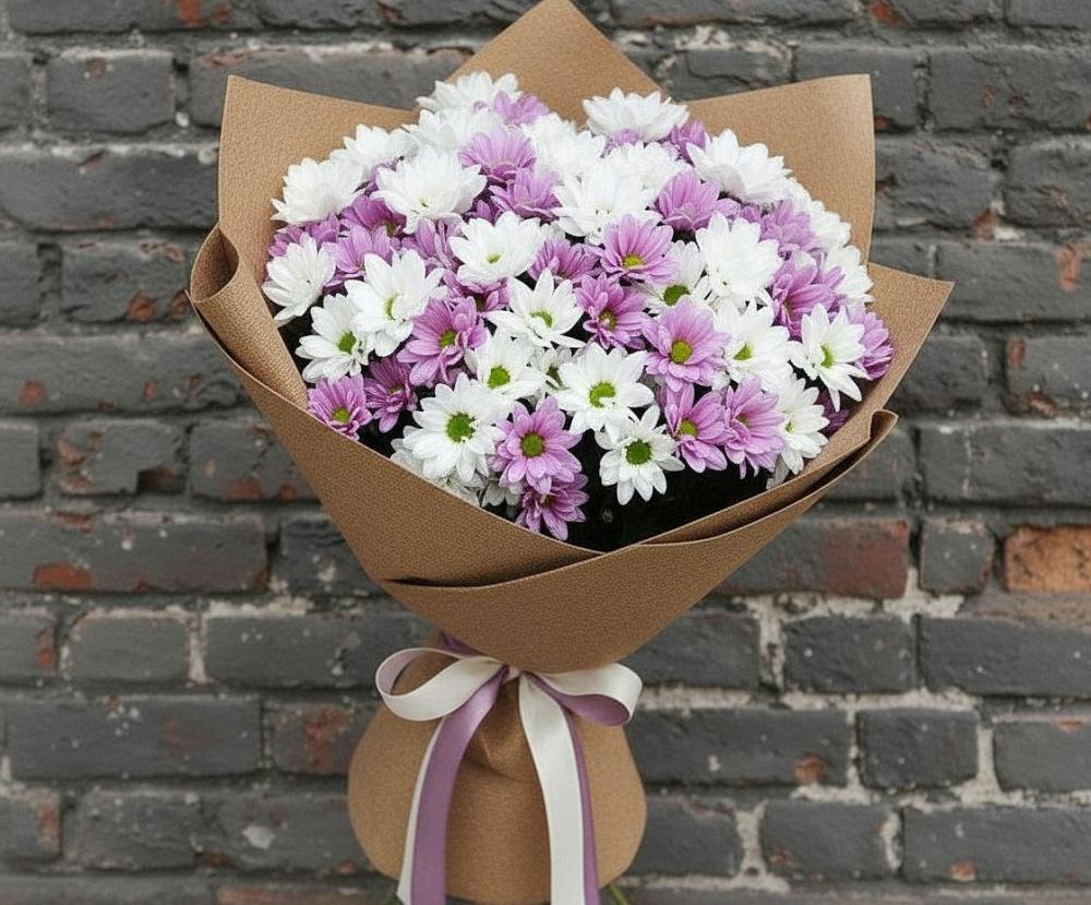 Букет цветов из: Хризантемы в Поддорье