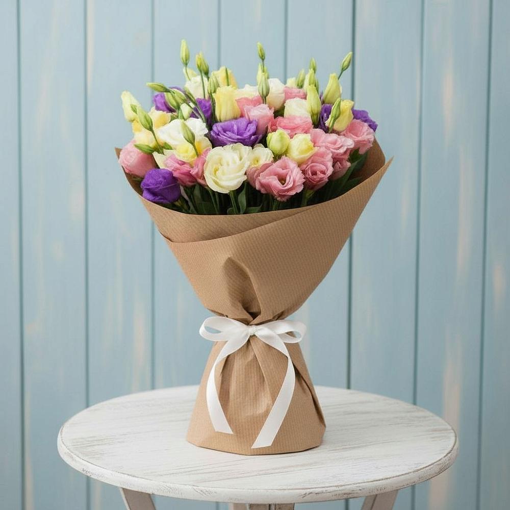 Букет цветов из: Лизиантусы в Поддорье