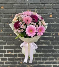 Букет цветов из:  Герберы и Хризантемы в Поддорье