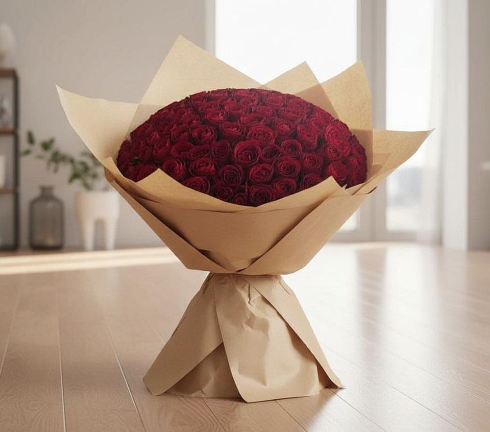 Букет 101 Красная роза в Поддорье
