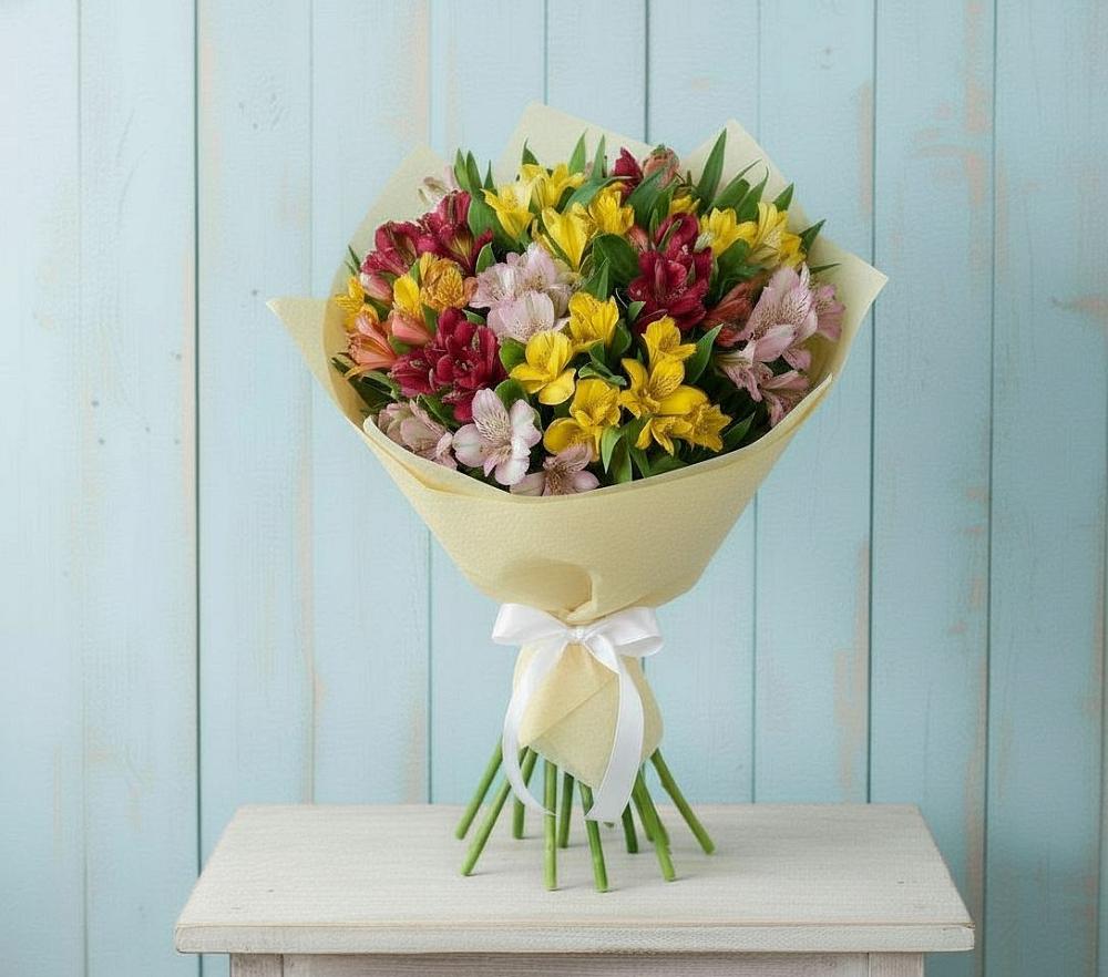 Букет цветов из: Альстромерии в Поддорье