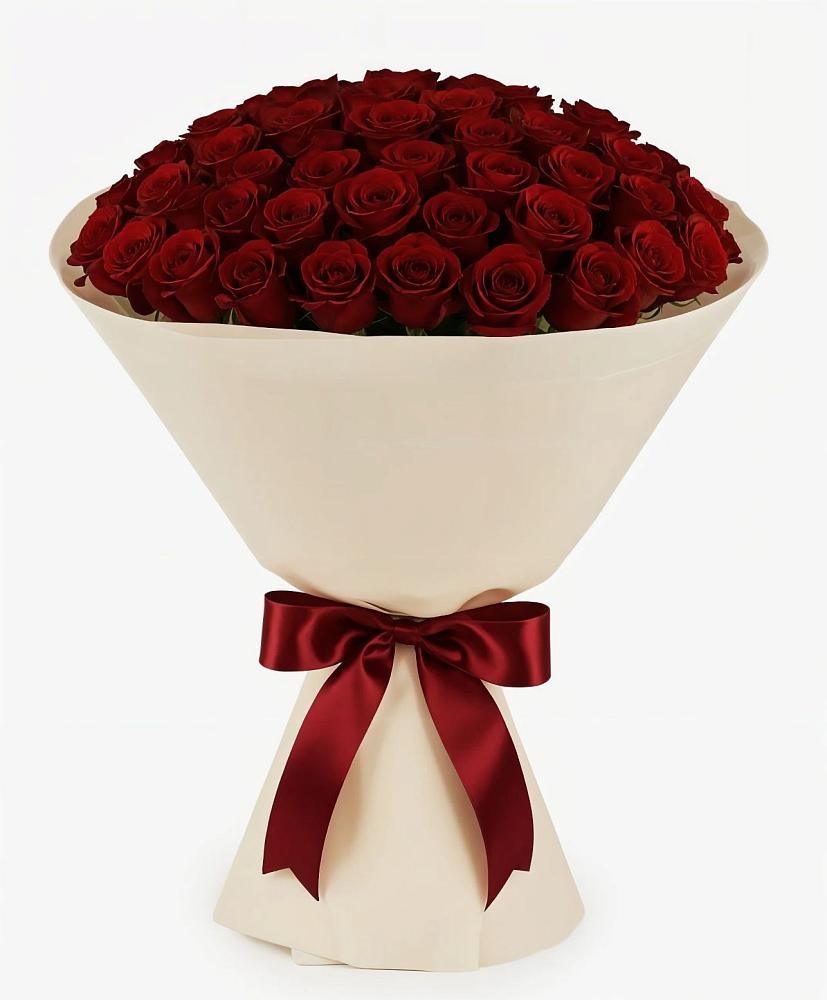 Букет 101 Бордовая роза Блэк Бакарра в Поддорье